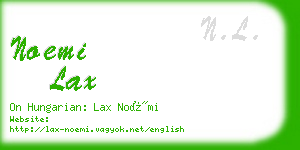 noemi lax business card